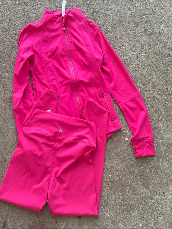 lululemon athletica Pants - lululemon athletica Bright Pink Track Jacket & Joggers Set